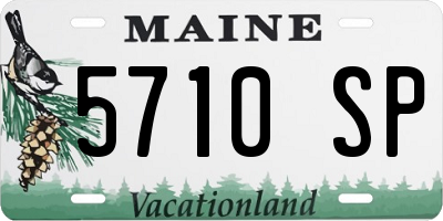 ME license plate 5710SP