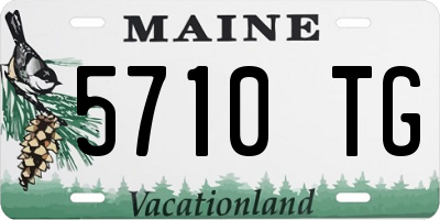 ME license plate 5710TG