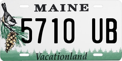 ME license plate 5710UB