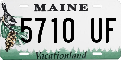 ME license plate 5710UF