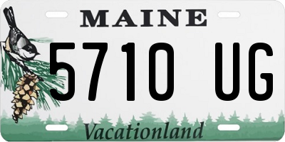 ME license plate 5710UG