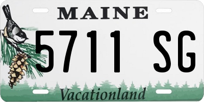 ME license plate 5711SG