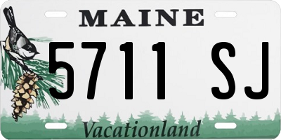 ME license plate 5711SJ