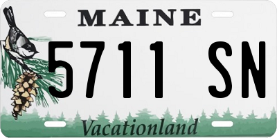 ME license plate 5711SN