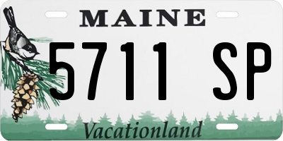 ME license plate 5711SP