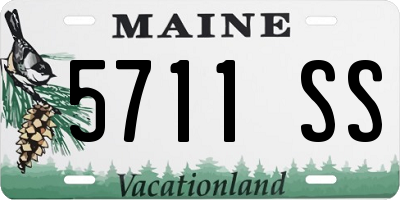 ME license plate 5711SS