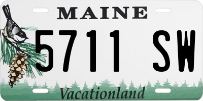 ME license plate 5711SW