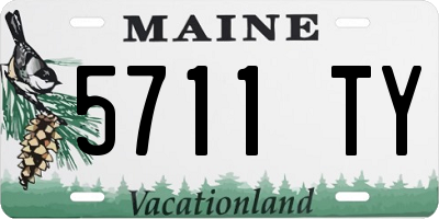 ME license plate 5711TY