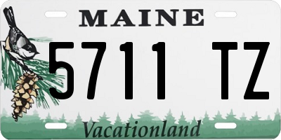 ME license plate 5711TZ