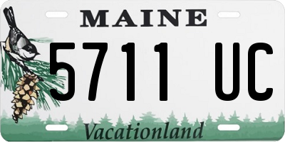 ME license plate 5711UC