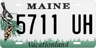 ME license plate 5711UH