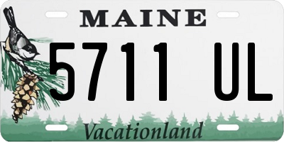 ME license plate 5711UL