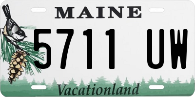 ME license plate 5711UW