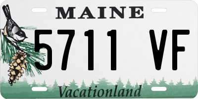 ME license plate 5711VF