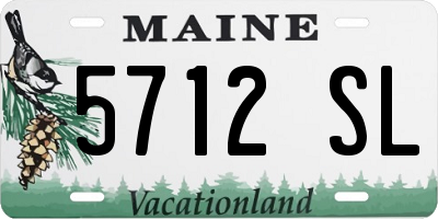 ME license plate 5712SL