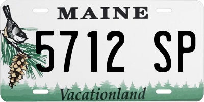 ME license plate 5712SP