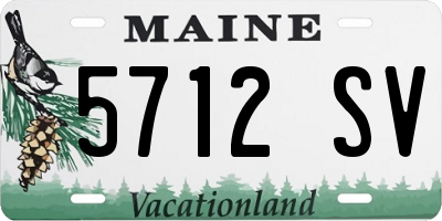 ME license plate 5712SV