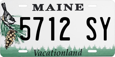 ME license plate 5712SY