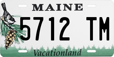 ME license plate 5712TM