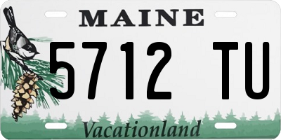 ME license plate 5712TU