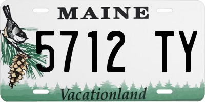 ME license plate 5712TY
