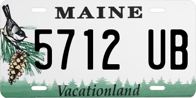 ME license plate 5712UB