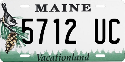 ME license plate 5712UC