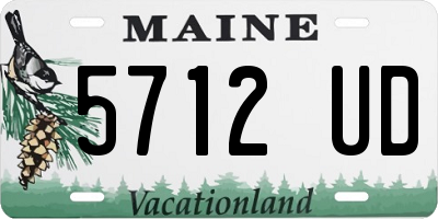 ME license plate 5712UD