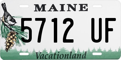 ME license plate 5712UF