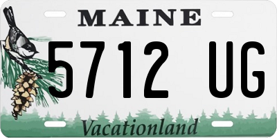 ME license plate 5712UG