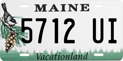 ME license plate 5712UI