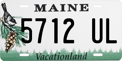 ME license plate 5712UL