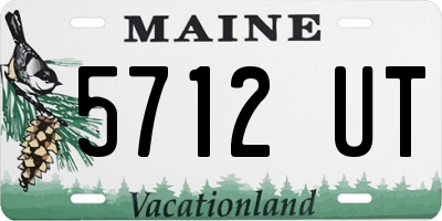 ME license plate 5712UT