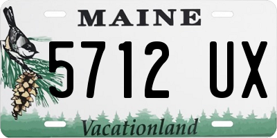 ME license plate 5712UX