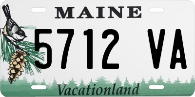 ME license plate 5712VA