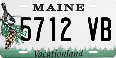 ME license plate 5712VB