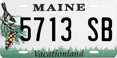 ME license plate 5713SB