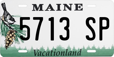 ME license plate 5713SP