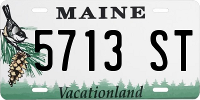 ME license plate 5713ST