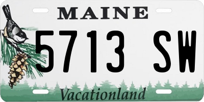 ME license plate 5713SW