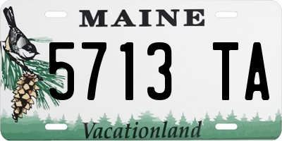 ME license plate 5713TA