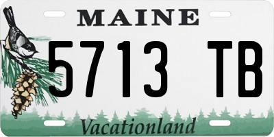ME license plate 5713TB
