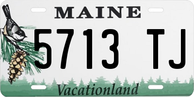 ME license plate 5713TJ