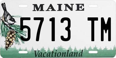 ME license plate 5713TM
