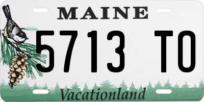 ME license plate 5713TO
