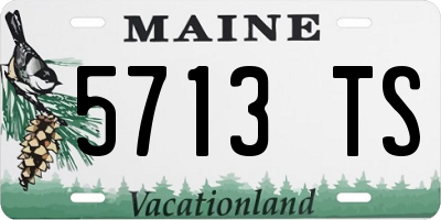 ME license plate 5713TS