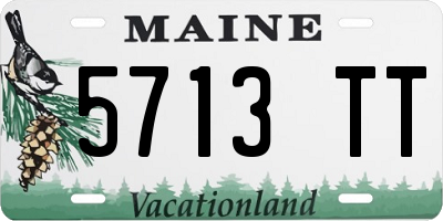 ME license plate 5713TT
