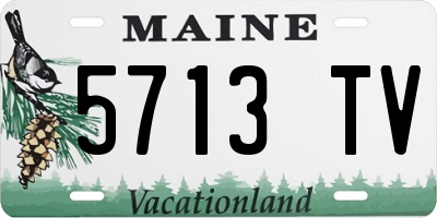 ME license plate 5713TV