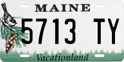 ME license plate 5713TY