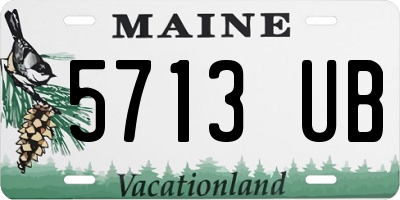 ME license plate 5713UB